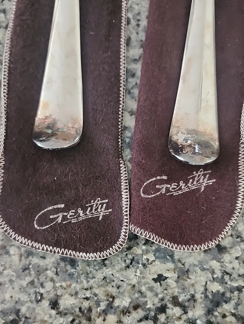 Silverplated Georgian Pattern Salad Fork & Serving Spoon From Gerity